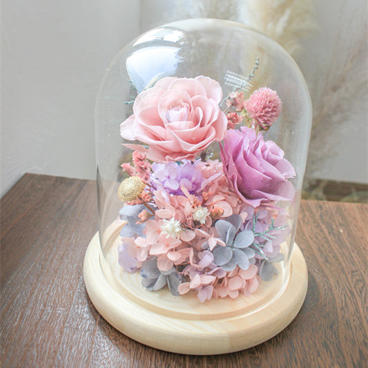 保鮮花玫瑰玻璃瓶DIY套裝